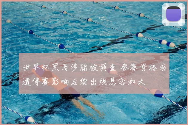 世界杯黑马涉赌被调查 参赛资格或遭停赛影响后续出线悬念加大